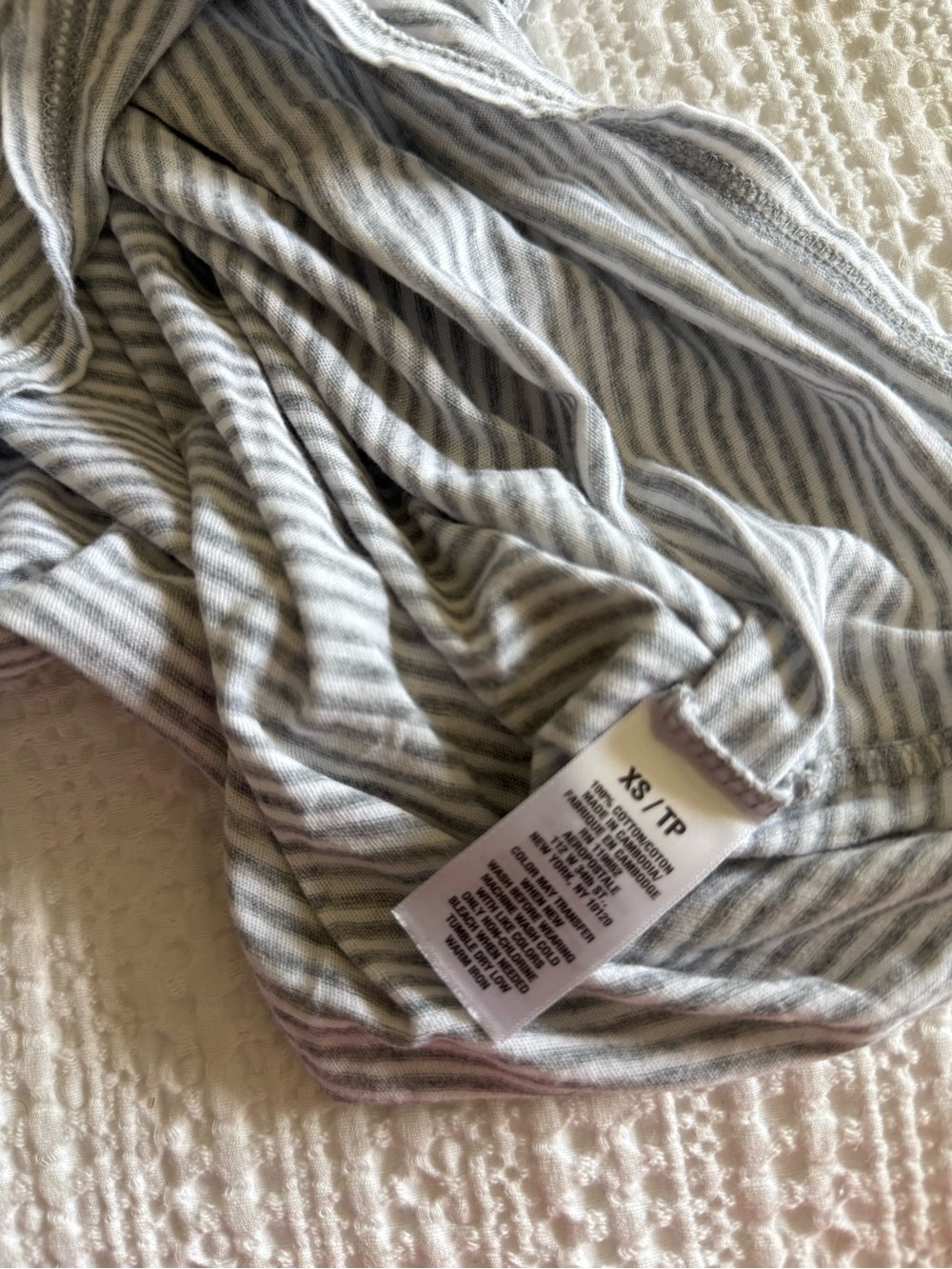 Y2K 2000s Aeropostale summer grey striped babydoll tank top lace cami - Picture 9 of 9